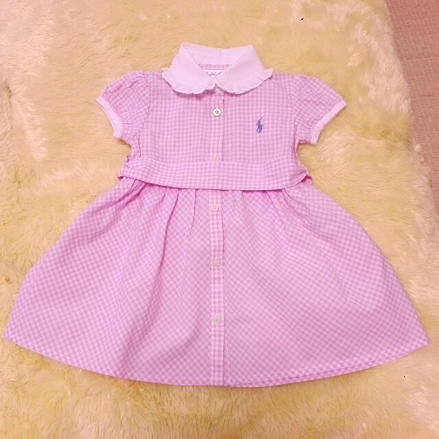 Ralph Lauren(ラルフローレン)のralphlaurenピンクのチェックワンピース
size 70
 キッズ/ベビー/マタニティのベビー服(~85cm)(ワンピース)の商品写真