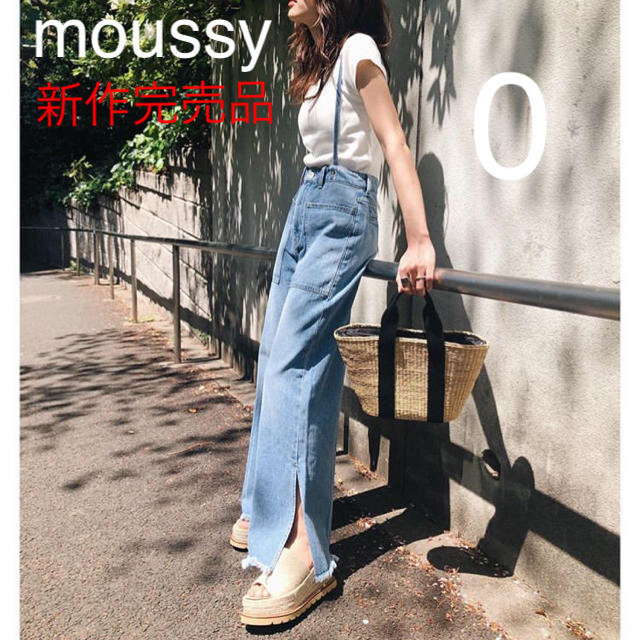 MOUSSY 完売品 STRAP WIDE DENIM ストラップワイドデニム