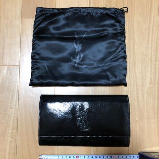 YSL サンローラン クラッチバッグ ウォレット 黒 エナメル 新品