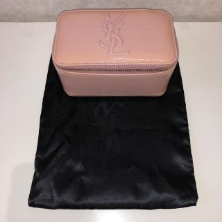 サンローラン(Saint Laurent)のYSL サンローラン ポーチ ミラー エナメル ピンク バニティ (ポーチ)