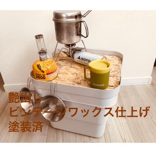 ムジルシリョウヒン(MUJI (無印良品))の無印良品頑丈収納ボックス（小サイズ）天板(テーブル/チェア)