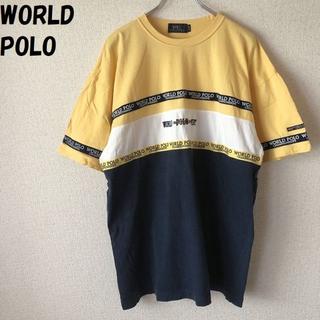 【人気】WORLD POLO/ワールドポロ 刺繍ロゴTシャツ サイズL(Tシャツ/カットソー(半袖/袖なし))