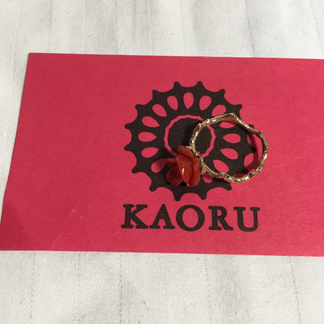 KAORU(カオル)のゆず様専用 KAORUレア 珊瑚リングk10 ピンクコールド レディースのアクセサリー(リング(指輪))の商品写真