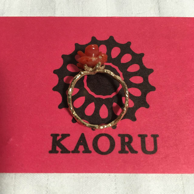 KAORU(カオル)のゆず様専用 KAORUレア 珊瑚リングk10 ピンクコールド レディースのアクセサリー(リング(指輪))の商品写真