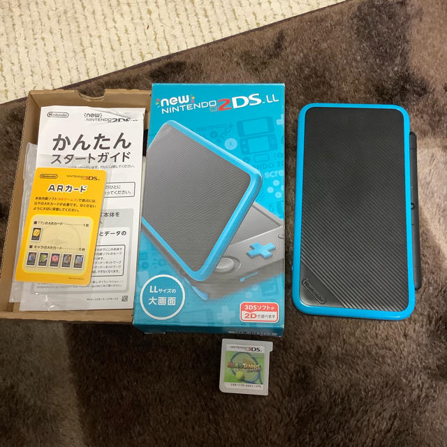 ニンテンドー2DS(ニンテンドー2DS)のnew nintendo 2DLL ブラック タイコーズ 充電器 ソフト一本付 エンタメ/ホビーのゲームソフト/ゲーム機本体(携帯用ゲーム機本体)の商品写真