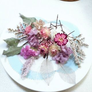 結婚式 髪飾り 花 ドライフラワー(ヘッドドレス/ドレス)