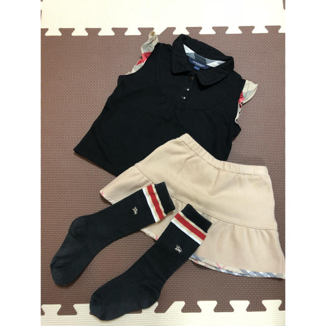 BURBERRY(バーバリー)のBurberry トップス、スカート、靴下セット キッズ/ベビー/マタニティのキッズ服女の子用(90cm~)(Tシャツ/カットソー)の商品写真