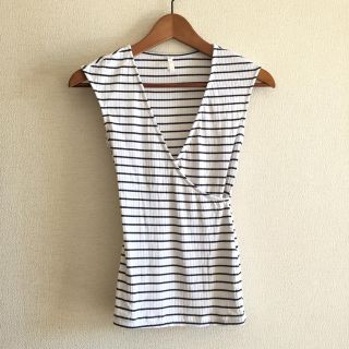 ザラ(ZARA)の【新品/タグ付】Stradivarius ボーダー マリン柄 カットソー(カットソー(半袖/袖なし))