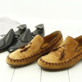 ベルルッティ(Berluti)のベルルッティ デュルー モカシン スウェード ローファー キャメル 正規品(スリッポン/モカシン)