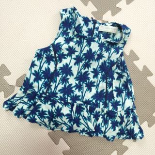 ザラキッズ(ZARA KIDS)のZARAgirl ヤシの木柄トップス(Tシャツ/カットソー)