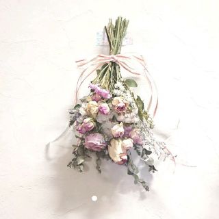 ピンク薔薇のスワッグ☆(ドライフラワー)