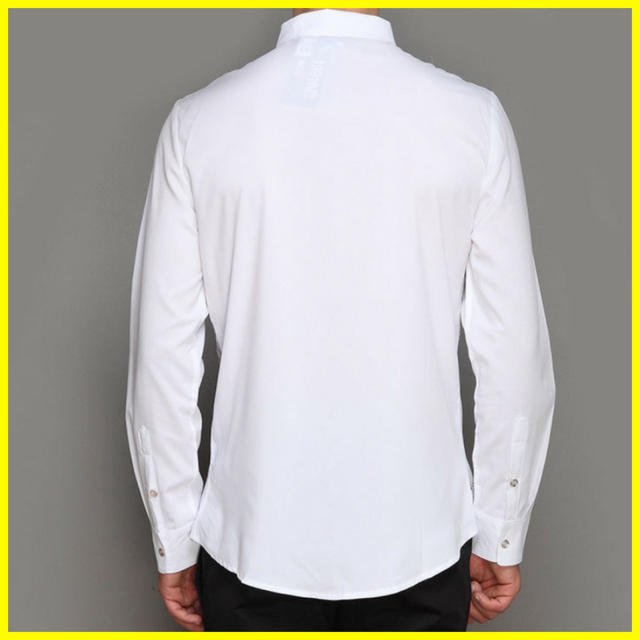 ラスト一点❤️ メンズ 柄シャツ ホワイト 長袖 ストリート オルチャン レア メンズのトップス(シャツ)の商品写真