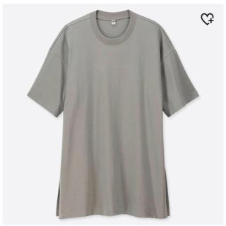 ユニクロ(UNIQLO)の新品 ユニクロ オーバーサイズチュニック グリーン XXL 大きいサイズ(Tシャツ(半袖/袖なし))