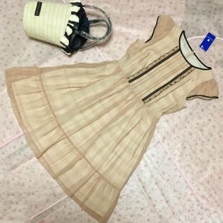 バーバリーブルーレーベル(BURBERRY BLUE LABEL)の伊勢丹系列限定！新品タグ付 ブルーレーベルクレストブリッジ  ワンピース ピンク(ひざ丈ワンピース)