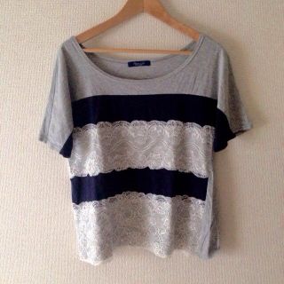 ユナイテッドアローズ(UNITED ARROWS)のアローズ＊ボーダー×レースTシャツ(Tシャツ(半袖/袖なし))