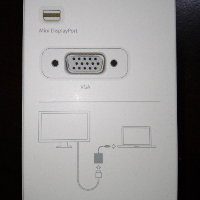 Apple(アップル)のAppleアップル Mini DisplayPort VGA Adapter スマホ/家電/カメラのテレビ/映像機器(映像用ケーブル)の商品写真