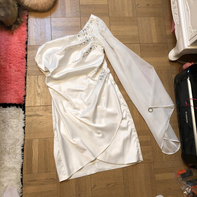 リアージュ ホワイトビジュードレス キャバドレス レディースのフォーマル/ドレス(ミニドレス)の商品写真