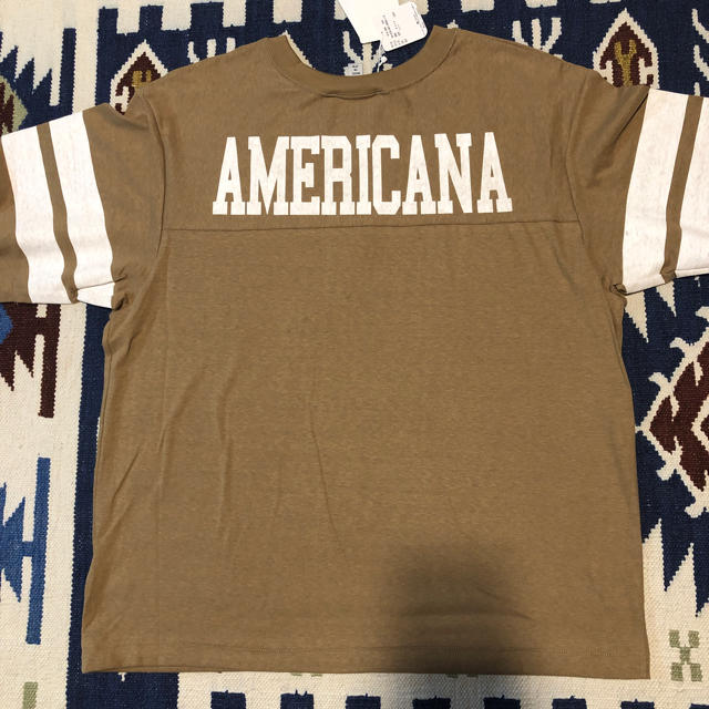 AMERICANA(アメリカーナ)のAP STUDIO別注 Americana フットボールTシャツ レディースのトップス(Tシャツ(長袖/七分))の商品写真