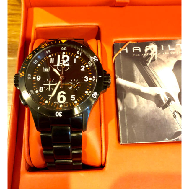 Hamilton(ハミルトン)のハミルトン カーキエア  クロノブラック メンズの時計(腕時計(アナログ))の商品写真