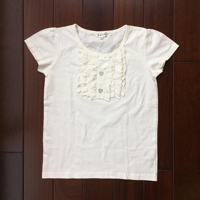 anyFAM(エニィファム)のanyFAM カットソー 白 150 キッズ/ベビー/マタニティのキッズ服女の子用(90cm~)(Tシャツ/カットソー)の商品写真