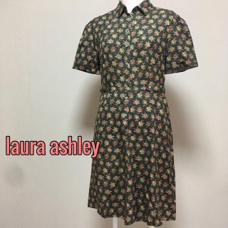 ローラアシュレイ(LAURA ASHLEY)のLAURA  ASHLEY♡花柄レトロワンピース(ひざ丈ワンピース)