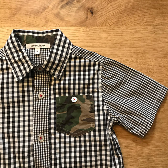 GLOBAL WORK(グローバルワーク)のGLOBAL  WORK キッズシャツ S キッズ/ベビー/マタニティのキッズ服男の子用(90cm~)(Tシャツ/カットソー)の商品写真