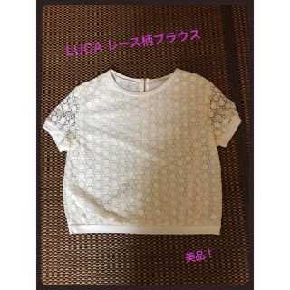 ルカ(LUCA)のLUCA レース柄Tシャツブラウス 美品！(シャツ/ブラウス(半袖/袖なし))