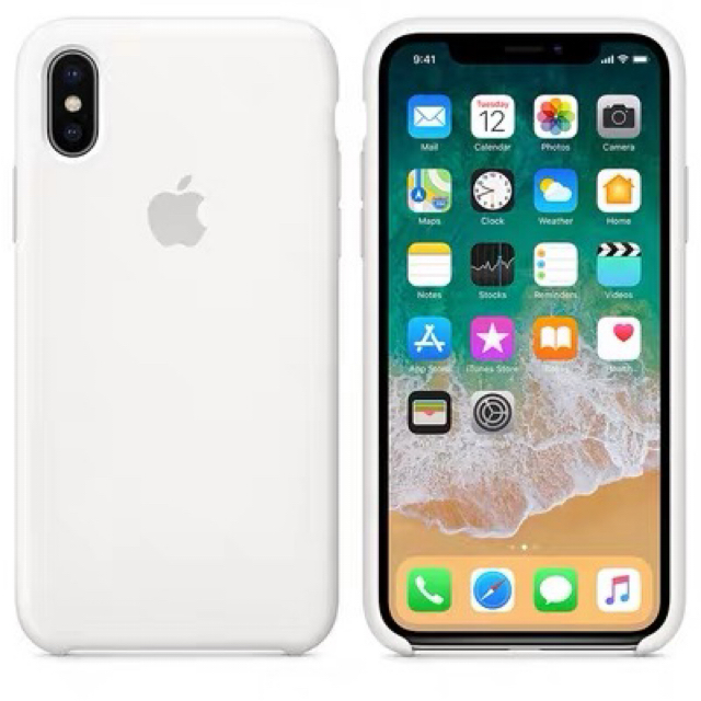 Apple(アップル)のiPhoneX iPhoneXS純正シリコーンケース ホワイト スマホ/家電/カメラのスマホアクセサリー(iPhoneケース)の商品写真