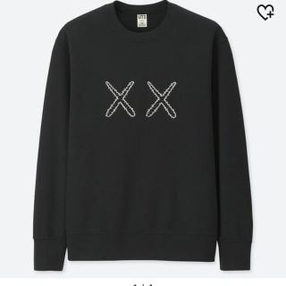 ユニクロ(UNIQLO)のユニクロ kaws  スウェット セサミストリート 黒 サイズL 新品。(スウェット)