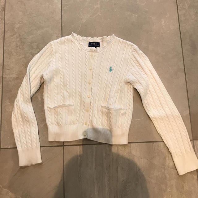 POLO RALPH LAUREN(ポロラルフローレン)の専用。ポロラルフローレン  キッズ  130  女の子  カーディガン  白 キッズ/ベビー/マタニティのキッズ服女の子用(90cm~)(カーディガン)の商品写真