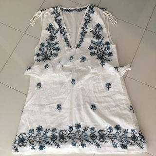 ザラ(ZARA)の刺繍 チュニック ワンピース(チュニック)