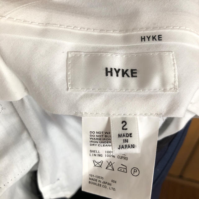 HYKE(ハイク)のhyke サマーウール ワイドレッグパンツ ネイビー レディースのパンツ(カジュアルパンツ)の商品写真