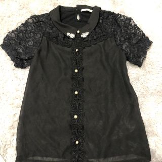 アクシーズファム(axes femme)の美品 axes femme シースルーブラウス(シャツ/ブラウス(長袖/七分))