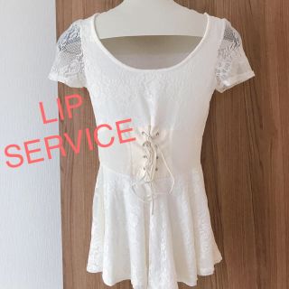 リップサービス(LIP SERVICE)のLIP SERVICE レース ペプラム チュニック(チュニック)