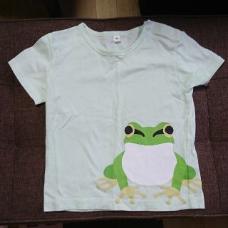 ムジルシリョウヒン(MUJI (無印良品))の無印 Tシャツ かえる グリーン 緑 90センチ(Tシャツ/カットソー)