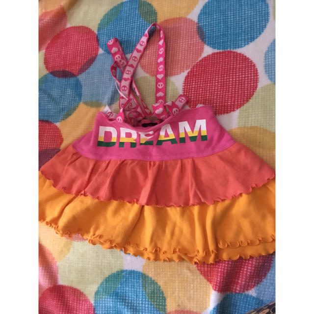 DREAMBABYS(ドリームベイビーズ)のDREAM BABYS サスペンダー付き3段フリルスカート キッズ/ベビー/マタニティのキッズ服女の子用(90cm~)(スカート)の商品写真