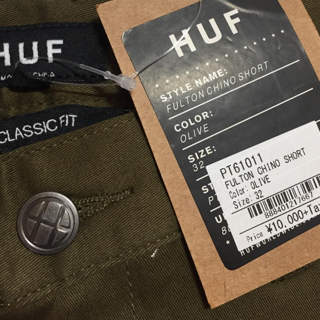 HUF(ハフ)のHUF ハーフパンツ 未使用品 メンズのパンツ(ショートパンツ)の商品写真