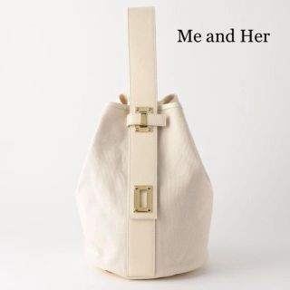 ユナイテッドアローズ(UNITED ARROWS)の美品⭐️Me and Her⭐️3WAY帆布ランドリーバケツ型 バッグ(ハンドバッグ)