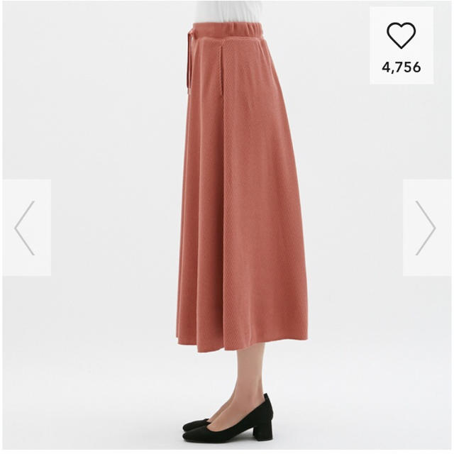 GU(ジーユー)のGU/ワッフルフレアロングスカート新品 レディースのスカート(ロングスカート)の商品写真