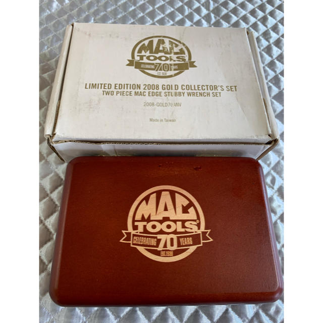 マックツール 70周年限定 24Kメッキ 板ラチェットとスパナレンチのコンビ-