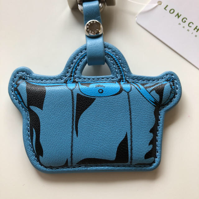 LONGCHAMP(ロンシャン)の☆専用☆ ロンシャン Longchamp バッグ チャーム キーホルダー 水色 ハンドメイドのファッション小物(バッグチャーム)の商品写真