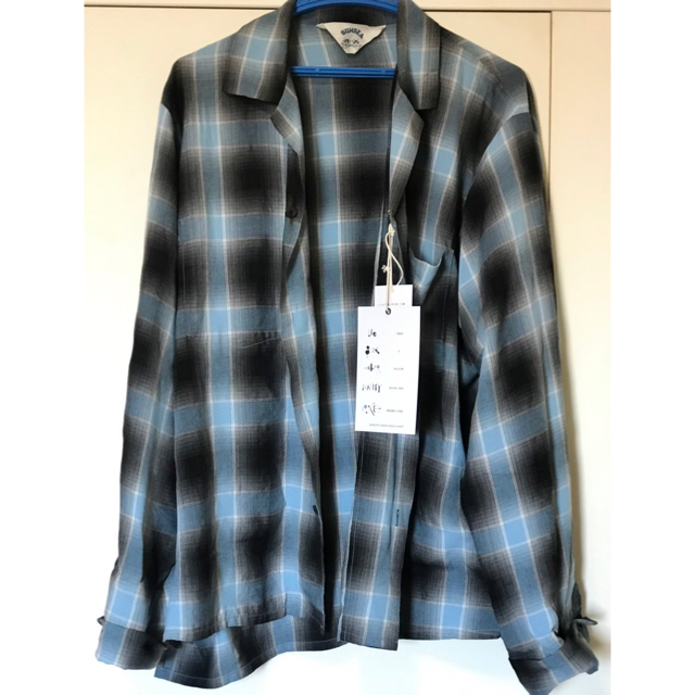 SUNSEA Shadow Check GIGOLO Shirts BLUE 3