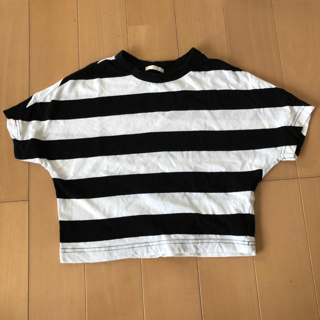 GU(ジーユー)のGU カットソー 120 ボーダー キッズ/ベビー/マタニティのキッズ服男の子用(90cm~)(Tシャツ/カットソー)の商品写真