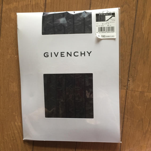 GIVENCHY(ジバンシィ)の柄付 黒 ストッキング レディースのレッグウェア(タイツ/ストッキング)の商品写真