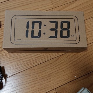 ムジルシリョウヒン(MUJI (無印良品))のデジタル 時計 中 ホワイト 無印良品(置時計)