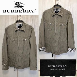 バーバリーブラックレーベル(BURBERRY BLACK LABEL)の激安売りきり！早い者勝ち！バーバリー ブラック シャツジャケット (ミリタリージャケット)