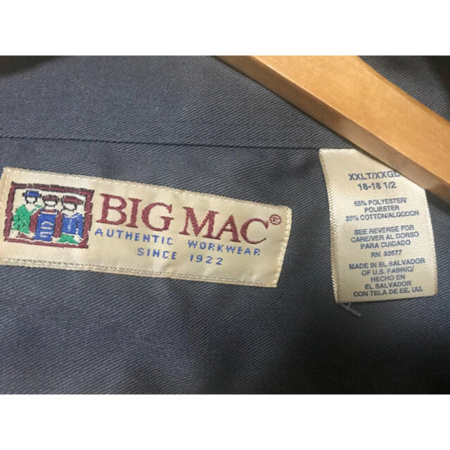 ☆90s USA製　BIGMAC ビッグマック　ワークシャツ　半袖　2XL