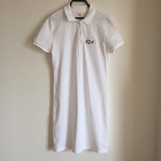 ラコステ(LACOSTE)のラコステ ホワイト ワンピース 美品(ひざ丈ワンピース)