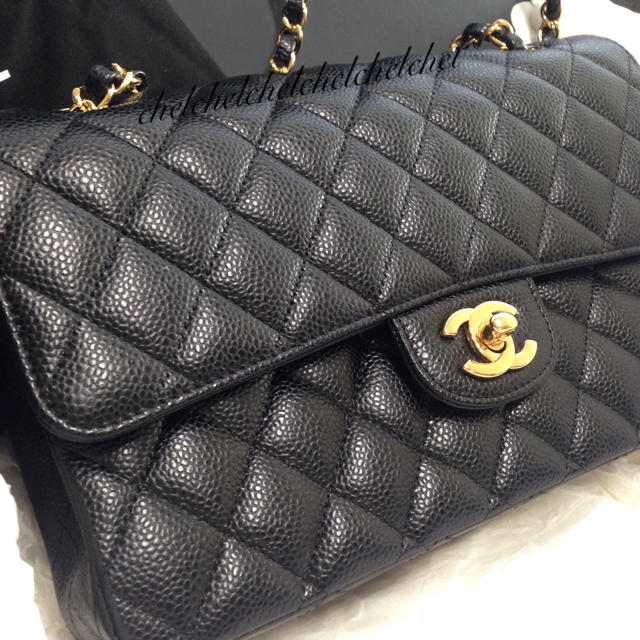 CHANEL(シャネル)の極美品 CHANEL マトラッセ ショルダー ブラック ゴールド キャビアスキン レディースのバッグ(ショルダーバッグ)の商品写真