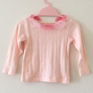 エフオーキッズ(F.O.KIDS)の【美品 送料込】airlyチュール襟 長袖Tシャツ(シャツ/カットソー)